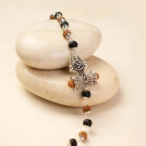 Om Trinetra Trishul Damru Karungali Rudraksha Bracelet