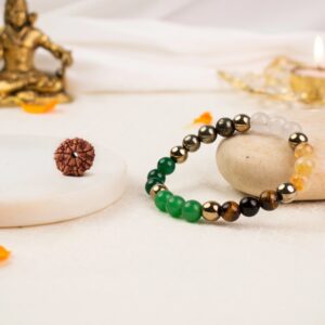 Dhan Yog Bracelet with 7 Mukhi Rudraksha
