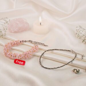 Pyrite Anklet with FREE love attrection Bracelet