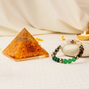 Vyapar Samriddhi Combo - Dhan Yog Bracelet with Citrine Pyramid