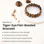 Tiger-Eye Flat-Beaded Bracelet - Image 3
