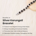 Metal Karungali Bracelet - Silver