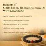 Kashi Siddh Divine Rudraksha Bracelet With Lava Stone - Image 2
