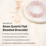 Rose Quartz Flat-Beaded Bracelet - Image 3