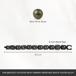 Metal Raw Pyrite Bracelet - Black - Image 4