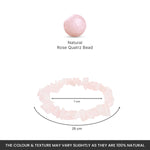 Rose Quartz Chips Bracelet Stretchable - Image 4