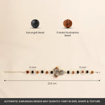 Om Trinetra Trishul Damru Karungali Rudraksha Bracelet - Image 6