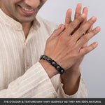 Metal Raw Pyrite Bracelet - Black - Image 5