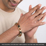 Metal Ruduraksha And Karungali Bracelet - Gold - Image 2