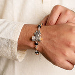 Om Trinetra Trishul Damru Karungali Rudraksha Bracelet - Image 7