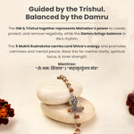 Om Trinetra Trishul Damru Rudraksha Bracelet - Image 4
