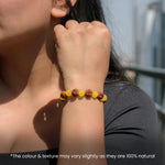 Yellow Aventurine Bracelet with 5 Mukhi Rudraksha - Image 3
