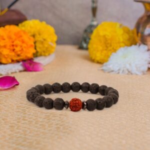 Divine Rudraksha Bracelet With Lava Stone 1079 reviews