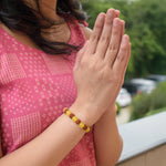 Yellow Aventurine Bracelet with 5 Mukhi Rudraksha - Image 5